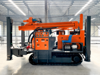 Foreuse de puits d'eau KC300A avec chenilles en acier préfabriquées de 3,3 m, machine de forage jusqu'à 300 m de profondeur