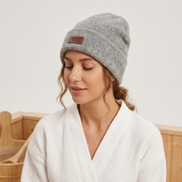Gorro de Fieltro de Lana Merino 100% Directo de Fábrica, Lujoso, Ecológico, Reutilizable y Suave para Spa y Baño en Sala de Vapor