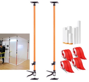 Système de support télescopique réglable en acier, 3ème main, en plastique, s'étend jusqu'à 114 pouces, tiges de construction de qualité industrielle, crics de placard - Product Image 4