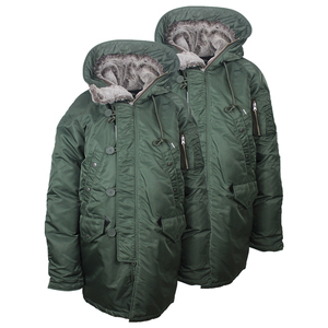Áo Khoác Lông Cừu Ni Lông Đồng Phục Phong Cách Quân Đội Áo Parka Có <span class=keywords><strong>M</strong></span>ũ Trù<span class=keywords><strong>m</strong></span> Đầu <span class=keywords><strong>M</strong></span>àu Xanh Lá Cây - Product Image 2