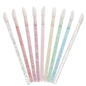 Applicateur de lèvres en gros non pelucheux pied de biche paillettes clair jetable rouge à lèvres applicateurs de brillant à lèvres jetables brosses à lèvres baguettes - Product Image 4