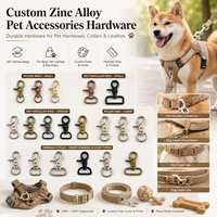 Mousquetons pivotants vintage personnalisés en alliage de zinc pour laisses de chien, harnais, colliers, porte-clés, accessoires pour animaux de compagnie et quincaillerie