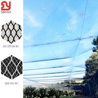 Filet anti-oiseaux HDPE durable personnalisable OEM Rouleau stabilisateur UV élevé PP Plastique Quad Filet anti-grêle Utilisation facile Abri d'auto Protection contre les vergers