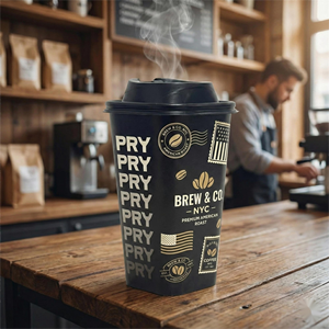 Vaso de Papel Cuadrado Personalizado para Bebidas Calientes, Vaso Desechable para Café para Llevar, <span class=keywords><strong>Taza</strong></span> de Papel, Gobelet en Papier, Becher - Product Image 2