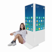 Machine de publicité verticale à double écran portable, écran tactile 4K, affichage double face ultra-clair