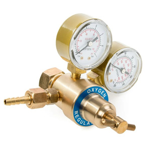 Régulateur double manomètre compact pour acétylène, oxygène, découpe et soudage au laiton, pour gaz GPL, hélium, propane, CO2 - CGA200 & CGA540 - Product Image 3