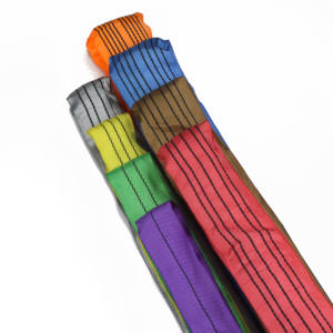 1T-10T 100% 高粘着性ポリエステルマルチカラーラウンドウェビングスリング5t - Product Image 4