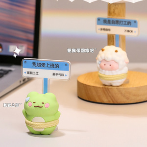 Decoraciones de escritorio de animales de dibujos animados, adorno de resina para oficina, pieza única, diseño moderno y ligero, regalo de cumpleaños para mujeres - Product Image 1