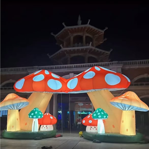 Arco Inflável em Forma de Cogumelo com Iluminação LED Material Oxford/PVC Impermeável Fácil de Montar para Exibição em Eventos Publicidade - Product Image 1