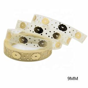 Cinta de Organza para el Día de San Valentín, con el mensaje 'Todo <span class=keywords><strong>mi</strong></span> <span class=keywords><strong>amor</strong></span> solo para ti', 9mm/16mm, Voile Transparente con Corazón Dorado, 100% Poliéster, para Decoración Floral - Product Image 3
