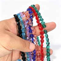 Perles en verre facettées en forme de cœur de 8 mm, prêtes à être expédiées, perles en verre cristal pour la fabrication de bracelets, fabrication de bijoux sur mesure