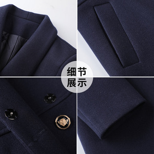 Women's Mid Length Wool <b>Blend</b> Coat Slim Fit Full Sleeve Warm Winter Overcoat For Office Jewelry Store Use - Product Image 4