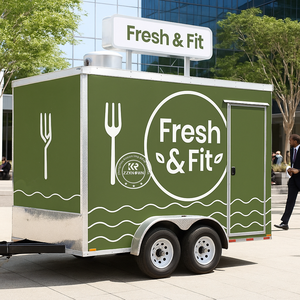 Camion à café <span class=keywords><strong>remorque</strong></span> alimentaire américaine chariot alimentaire mobile hotte personnalisée entièrement équipée cuisine remorques alimentaires - Product Image 3