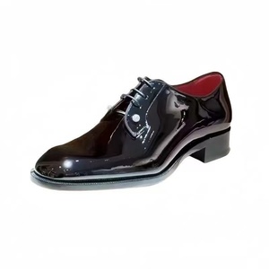 <span class=keywords><strong>Scarpe</strong></span> eleganti <span class=keywords><strong>da</strong></span> <span class=keywords><strong>uomo</strong></span> in pelle di alta gamma, <span class=keywords><strong>scarpe</strong></span> in pelle lucida con suola rossa, <span class=keywords><strong>scarpe</strong></span> formali <span class=keywords><strong>da</strong></span> <span class=keywords><strong>sposo</strong></span> con suola spessa e lacci. - Product Image 6