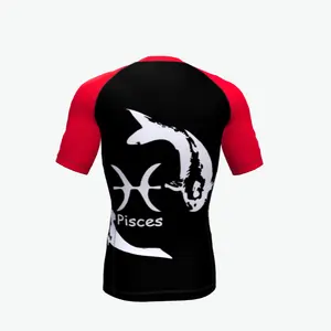 Conceptions de sublimation personnalisées Rash Guard ventes entières pas cher haute qualité BJJ et MMA Rash Guard Jiu Jitsu Rash Guard