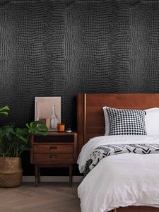 Papel Tapiz Decorativo Autoadhesivo, Fácil de Limpiar, Impermeable con Patrón Piel de Cocodrilo Negro, Papel Tapiz para el Hogar - Product Image 5
