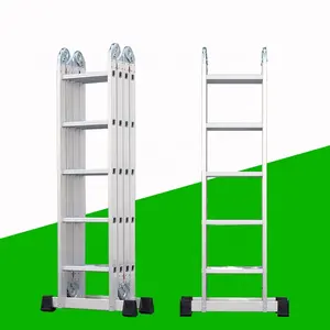 लिनी फैक्ट्री घरेलू उपयोग के लिए मचान टेलीस्कोपिक बाफेन सीढ़ी बहुउद्देश्यीय 2 चरण वाली फोल्डेबल सीढ़ी