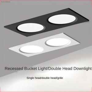 Lámpara de Techo LED Moderna IP65 Empotrada, Rectangular, de Doble Cabezal, para Tiendas, Oficinas y Apartamentos - Product Image 6