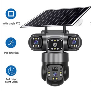 Cámara Solar Inteligente Inalámbrica QL22 con Tres Lentes y Tres Imágenes, 360 Grados, <span class=keywords><strong>WiFi</strong></span>/4G, Intercomunicador de Voz, Alarma y Monitoreo - Product Image 2