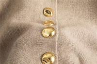 Cardigan élégant pour femme, col rabattu, à volants, manches longues, coupe ample, deux pièces, couleur unie, automne-hiver