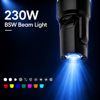 Mini projecteur LED BSW 3-en-1 230W à tête mobile (Beam, Spot, Wash) IP20 DMX512 13/17CH RDM pour éclairage de scène DJ, discothèque, fête et événement