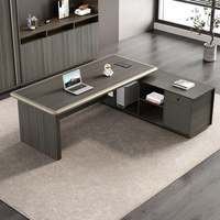 Mobilier de bureau de direction de luxe moderne et haut de gamme Bureau de direction de direction avec tiroirs latéraux Bureau en forme de U