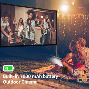 Mini projecteur DLP portable, batterie, WiFi6, BT, <span class=keywords><strong>Android</strong></span> 9, home cinéma, TV, 120ANSI, 4K-Laser, 3D, rechargeable, projecteur vidéo intelligent - Product Image 3