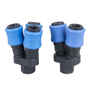 Conector de aire de plástico y acero Indeter Quick Connect tipo C de 6 mm 1/4 pulgadas para compresores y bombas - Product Image 1