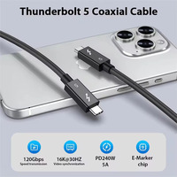 Câble USB 5 Type C 16K/60Hz PD240W 80Gbps Thunderbolt Type-C vers USB C pour iPhone 15 Pro, tablette, Switch, ordinateur portable, MacBook Pro