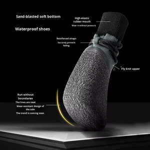 मछली की राजकुमारी पालतू जूते लोच टिकाउ पहनने के प्रतिरोध विरोधी पर्ची वाटरप्रूफ खेल समायोज्य कुत्ते जूते - Product Image 3