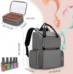 Free Sample Nail Polish Organizer (<b>Backpack</b> Version) Holds 70 Bottles and a Nail Lamp, Travel Nail Polish <b>Bag</b> with <b>Tools</b> - Product Image 6