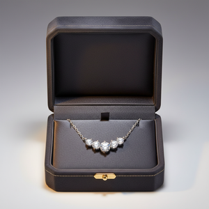 S925 1.7 Karat D Moissanite collana donna sorriso semplice femminile sette principessa ciondolo matrimonio adatto <span class=keywords><strong>925</strong></span> argento Sterling - Product Image 6