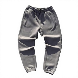 Wholesale Blank Heavyweight Mens Cotton Joggers Plain Custom Embroidery Fleece <b>Track</b> Pants Sweatpants <b>Trousers</b> - Product Image 2