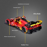 Bburago 1:24 Ferrari 2024 Champions Le Mans 499P # 50 Modèles de Voitures en Alliage Diecast Unisexe Collection de Jouets Cadeaux