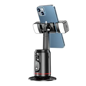 Suporte giratório para celular com rastreamento facial automático, câmera com tripé giratório 360° com suporte para celular