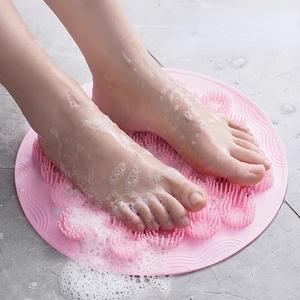 FF5866 Brosse <span class=keywords><strong>de</strong></span> massage et exfoliation dorsale murale en silicone avec ventouses pour douche et bain - Product Image 5