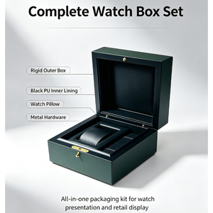 Coffret cadeau de montres de luxe multi-styles avec fermoir métallique et intérieur en PU, boîte d'emballage haut de gamme pour la vente au détail et les cadeaux de marque - Product Image 1