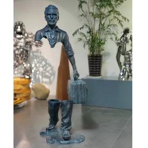 180Cm Levensgrote Casting Bronzen Man Sculptuur