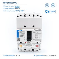 Disjoncteur Eaton PDC 32A 3P 70kA thermique magnétique 400V AC basse tension à boîtier plastique moulé pour la protection des moteurs