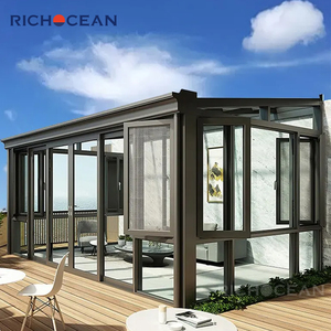 RICHOCEAN - Invernadero Prefabricado de Aluminio Resistente con Cristal, Casas Acristaladas con Ventanas y Puertas Corredizas - Product Image 2