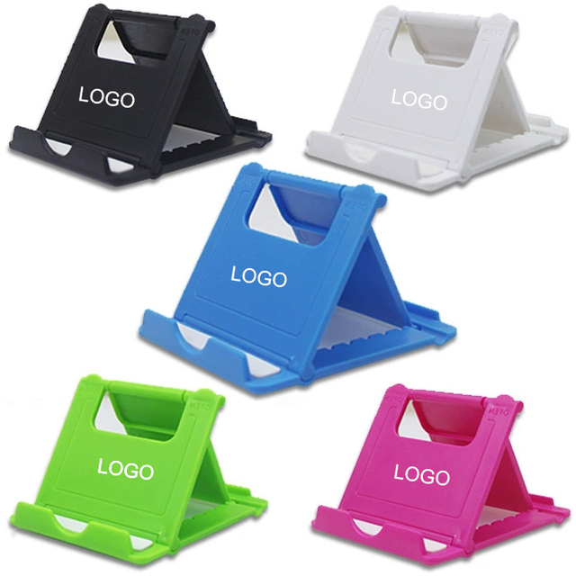Custom Logo Universal Plastic Cell Phone Stand Foldable Lazy Mobile Phone Holder for Cell Phone for iPad