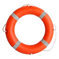 Bouée de sauvetage HDPE robuste certifiée CCS avec bande réfléchissante et partie de piston Bouée lumineuse marine