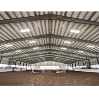 Bâtiment d'entrepôt moderne à grande portée, préfabriqué, avec structure en acier profilé H laminé à chaud, soudage sur site, haute capacité de charge