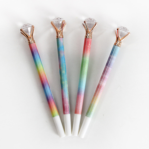 Stylos à encre gel de luxe bleus effet pluie de météores arc-en-ciel dégradé, brillants et scintillants, 0,5 mm, en plastique écologique - Product Image 3