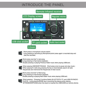 Jq d132bt 2023 New <span class=keywords><strong>MP3</strong></span> máy nghe nhạc <span class=keywords><strong>Bluetooth</strong></span> Board giải mã Màn hình LCD <span class=keywords><strong>Module</strong></span> âm thanh với microphone - Product Image 3