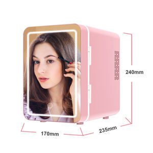 Petit Mini Réfrigérateur Rose Personnalisé <span class=keywords><strong>4L</strong></span> Réfrigérateur Cosmétique Portable de Maquillage Réfrigérateur de Beauté avec Miroir LED - Product Image 6
