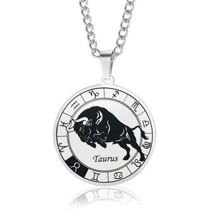 Collana uomo in acciaio inox Con dodici <span class=keywords><strong>segni</strong></span> <span class=keywords><strong>zodiacali</strong></span> ciondolo semplice e di fascia alta accessorio Con-stellation segno di stella Aries - Product Image 6