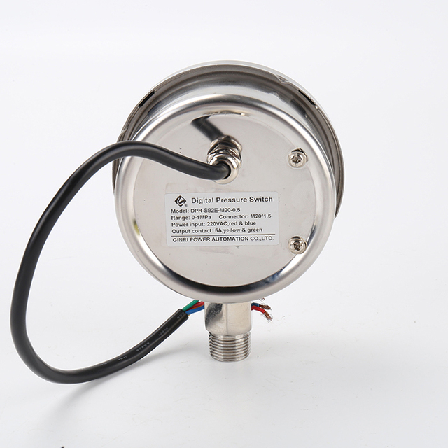 Dual Switch Output Psi  Kg/cm  Mpa  24VDC 220VAC 380VAC Digital Manometer Air Water Pump Oil Gas Control Pressure Gauge Switch
