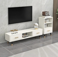 Meuble TV moderne Meuble simple au sol pour petit appartement pour chambre à coucher et table basse Combinaison