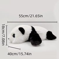 Peluche Panda géant réaliste faite à la main, jouet en peluche pour l'anxiété, 4lb